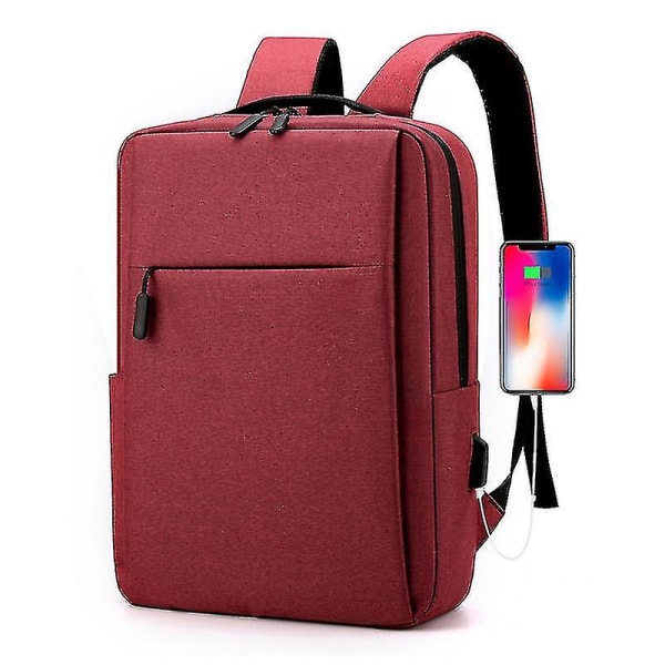 Business rygsæk Herre skuldertasker Bulk rejsetasker Casual store og mellemskoleelever Skoletasker Simple når du rejser Computertasker Red