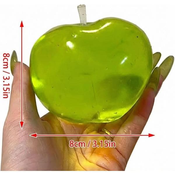 Grøn Æble Squishy Klar Squishy Stressaflaster Angstlindring Kontorskolelegetøj til Børn og Voksne (Grøn)