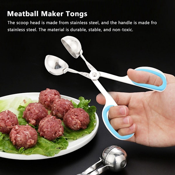 Kjøttbollemaker Tang Kjøttballer Scoop Rustfritt Stål Ball Maker Kjøttbolle Tang For Frukt Kjøttballer