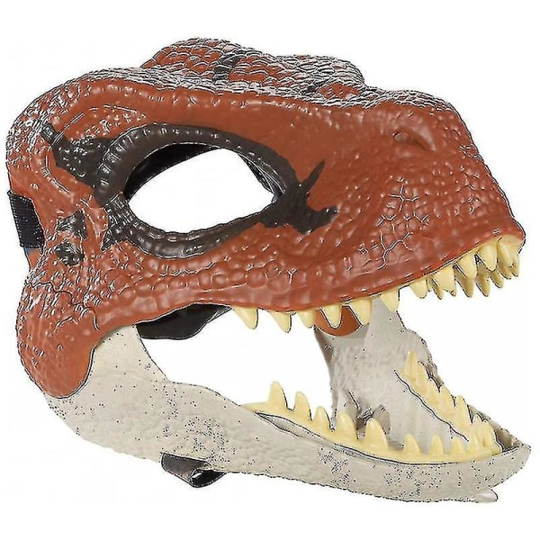 Skrekk Dinosaur Masque Sammenleggbare Dyr Latex Masque Halloween Cosplay kostyme rekvisitter til fest Red