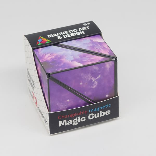 Fidget Magnet Cube: Unike mønstre, premium kvalitet, ubegrenset moro black