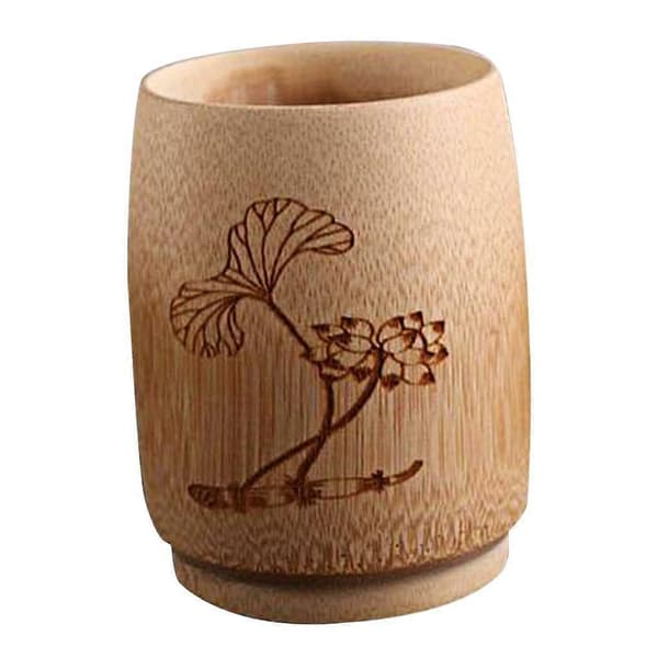 Naturlig Bambu Juice Mugg och Kopp Drickskoppar för Sake kaffe och te, 12 Designer att Välja J