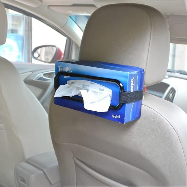 1 stk Bil Tissue Box Holder Solskjerm Stolrygg Tissue Bil Tissue Box Håndkle Auto Interiør Oppbevaring For Bil Interiør Tilbehør - Tissuebokser