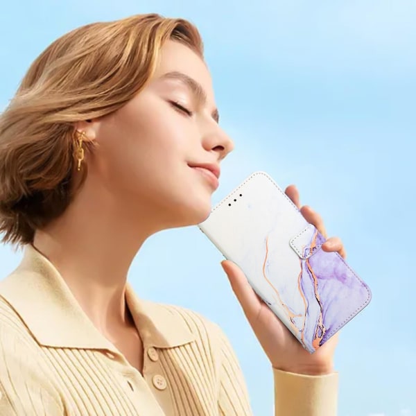 Taske til Oppo Find X5 Pro Cover Wallet Marmor Magnetic Læder Taske C5