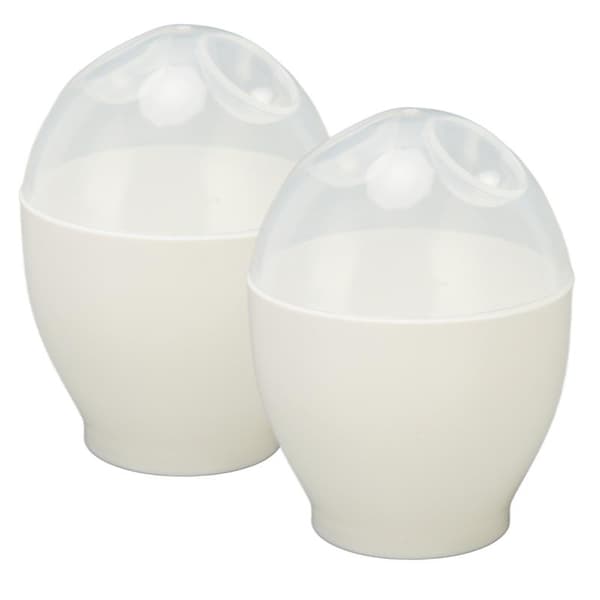 2st Microwave Egg Cooker Poacher ABS Portable Mini Quick Egg Cooking Cup for Kitchen Breakfast