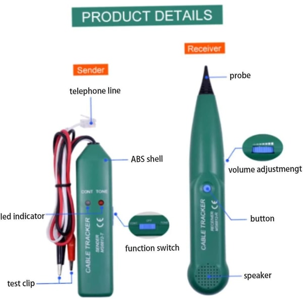 Cable Tracker, Ms6812 Cable Break Detector, Multifunctional Wire Cable Tester For Network Maintenanc