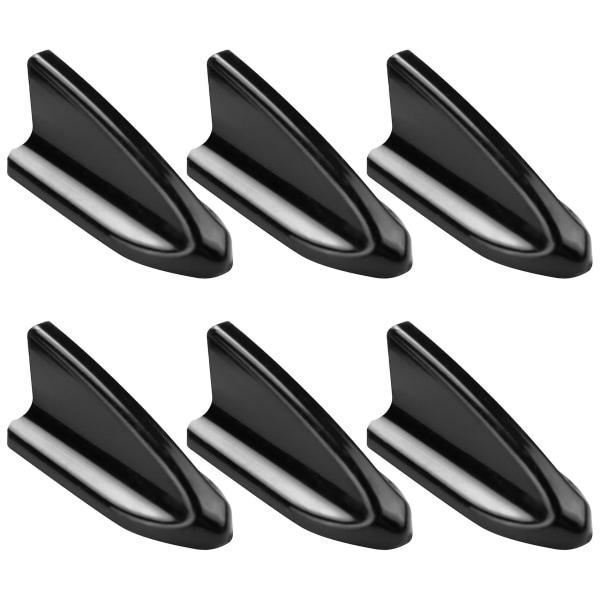 6stk Black Car-style Pp Takfinner Spoiler Wing Kit Vortex Generator