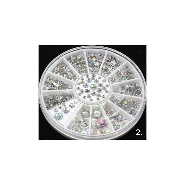 Rhinestone hjul MultiC MultiColor 3. Rhinestone silver 1,5mm