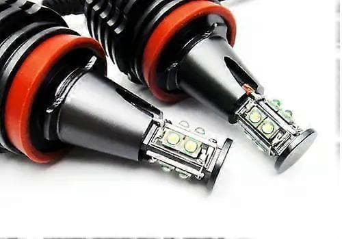 nye 2x gule LED Angel Eye frontlys Halo Ringlys DRL H8 pære 80W Canbus For E90 E92 E82 E60 E70 E71