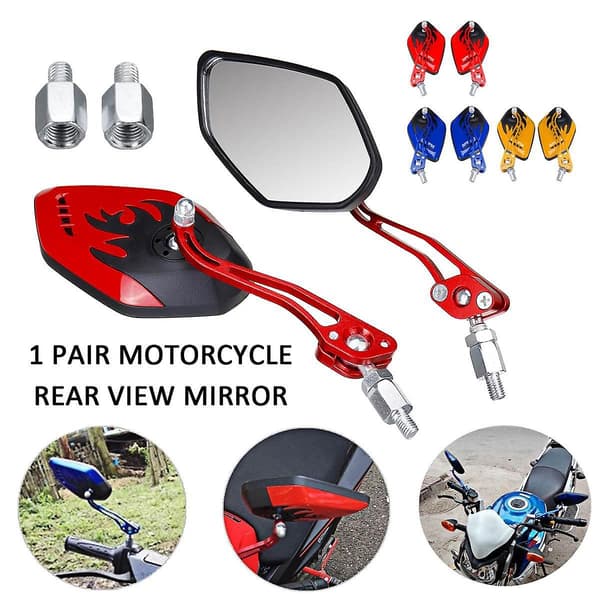 2-pack Universal Motorcykelbackspeglar 360 Graders Rotation
