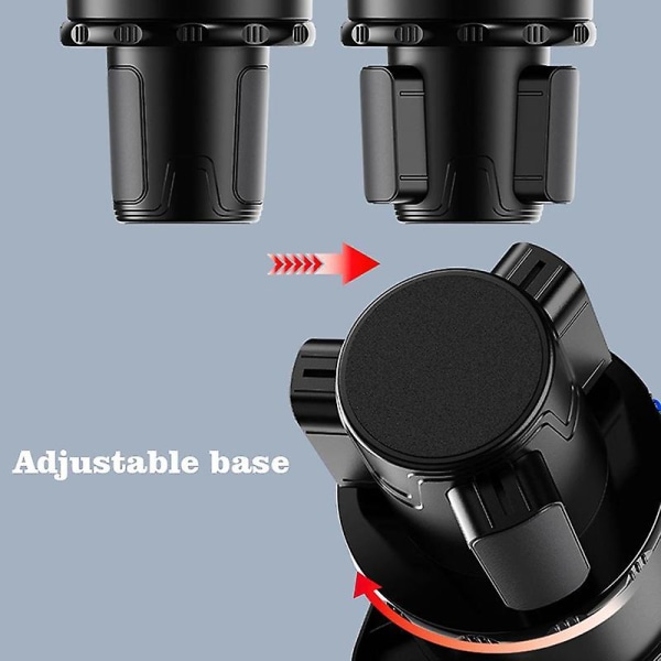 Mukinpitimen laajennussovitin Käännettävä langaton USB latausalusta ajoneuvolle Puhelimen organizer juomapulloteline| | SIZE L