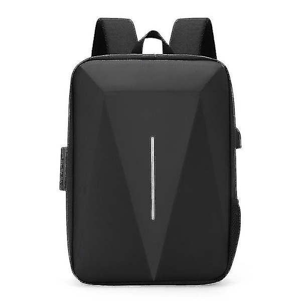 Musta Pc Hard Shell Laukku Vapaa-ajan työmatkalle Vedenpitävä Kevyt Business Reppu Miesten Reppu Varkaudenesto Lukko Tietokonelaukku Black