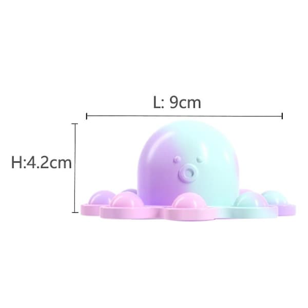 Push Pop Bubble It Vendbar Blæksprutte Dukke Fidget Sensorisk Stress Relief Legetøj Purple