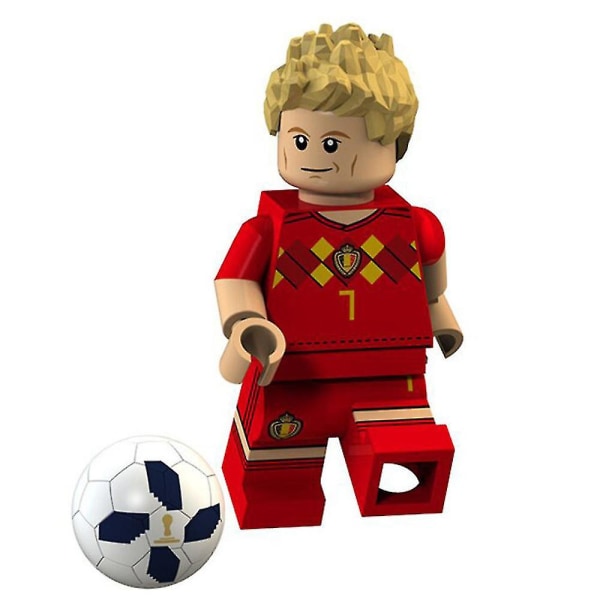 8 stk/sæt Fodboldspiller byggeklodser Super Star Minifigurer Legetøj A
