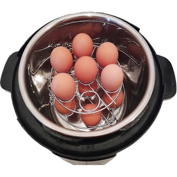 Äggkokningsställ i rostfritt stål för Instant Pot, tryckkokare, kokgryta. Stapelbara ångbrickor