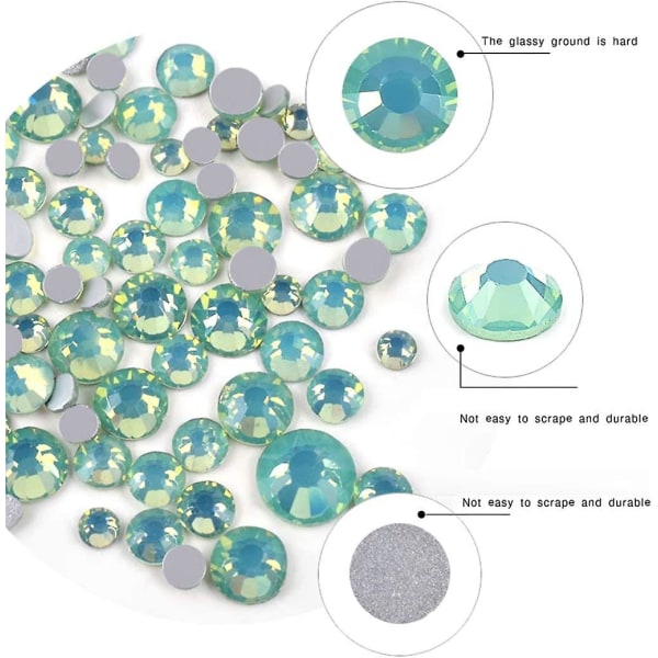 4 pakke neglelakk Shiny Opal Rhinestones 3d Nail Art Kit Strass Kit Crystal