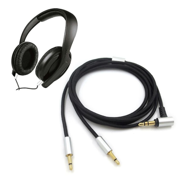 Udskiftning af 3,5 mm til 2,5 mm hovedtelefonkabel til Sennheiser- Hd202 Hd477 Hd497 headset-lydledning med tuningfunktion Wire version
