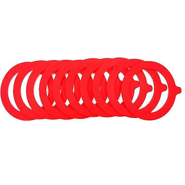 5 st Silikontätningar Lufttäta Tätningsringar Läckagesäkra Konserveringstätningar För Glasburk Red 5PCS
