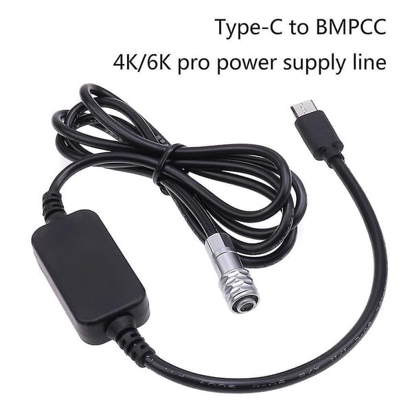 4k & 6k Usb C-typ Pd, Strömkabel, D-tap/dc För Bmpcc Kamera