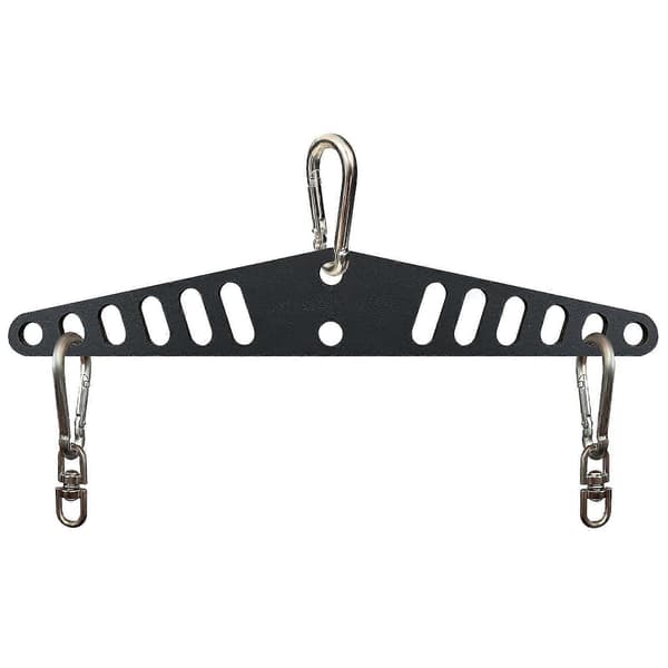LAT Pull Down T Bar Spreader Bar Pulldown Maskinhåndtak Dobbel til Enkel D Håndtak Kabelroing Tilbehør for Hjemmetilbehør 38cm Svart