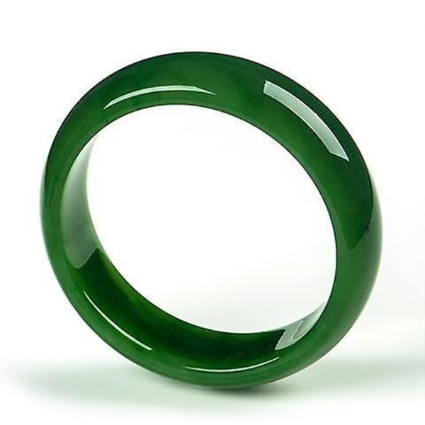 100% ekte grønn jade armbånd Naturlige håndlagde armbånd Flytende blomst Emerald Dame armbånd Jade gave armbånd Lady Partygift 59-60mm