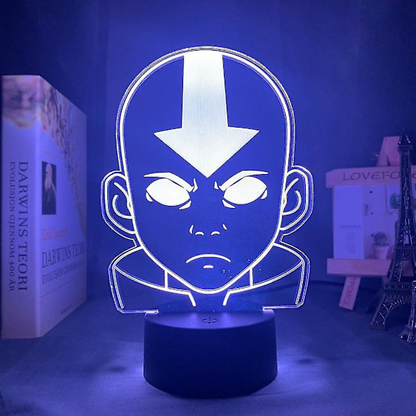 Akryl 3d-lampa Avatar The Last Airbender Nightlight, Rumsinredning Legenden Om 16 color with remote DM92