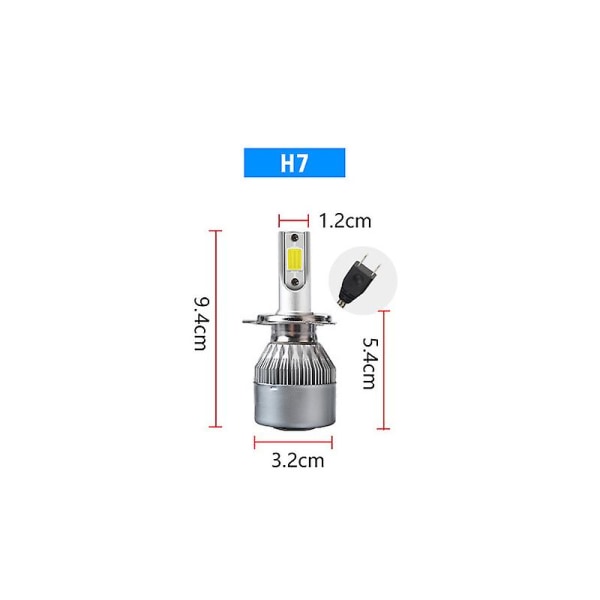 2stk 36w H4 H7 H11 Aviation Aluminium Bil Led Frontlykter Vanntett Ip68 Fjernlys Nærlys Lampe Auto Eksteriør Dekor Tilbehør| | H7