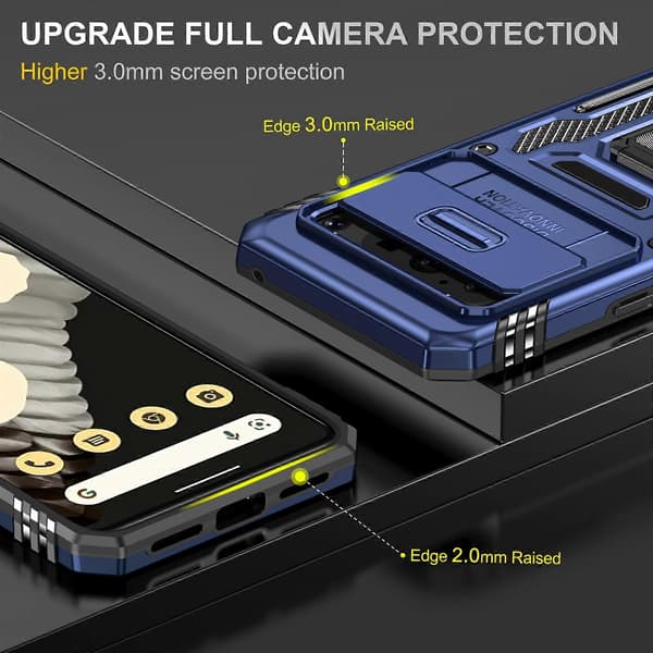 Armor PC + TPU Kameraskjold Telefondeksel Navy Blue For Google Pixel 8 Pro