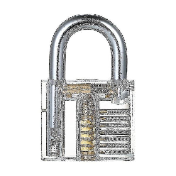 Transparent 15pcs Lock Picking Set Kit Værktøj Med Transparent Praksis Træning Hænglås Lås Til Låsesmed Begyndere Og Professionelle