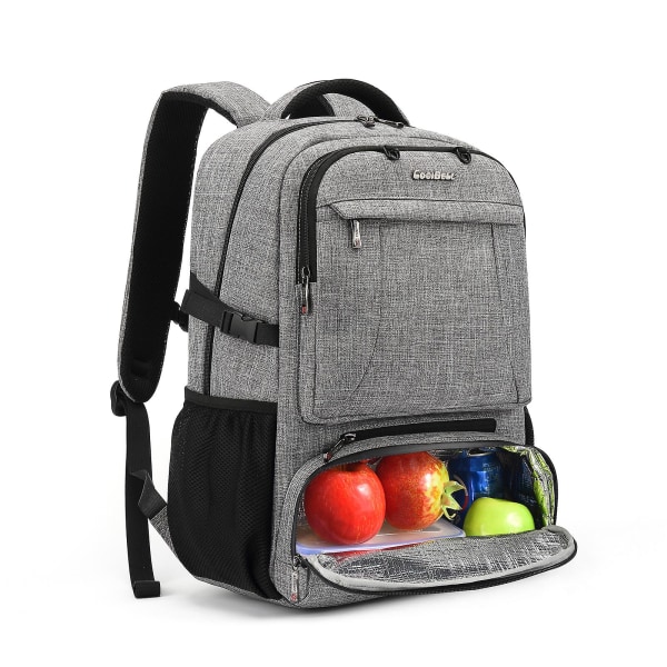 Coolbell Laptop Ryggsäck 15,6 Inches Väskor Multifunktionell Rese Lunch Ryggsäck Med isolerat fack / USB Port Vattentät Vandring Basketba