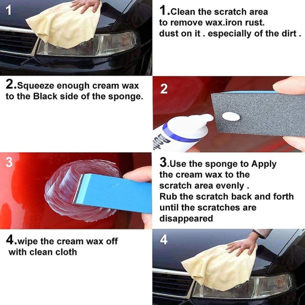 Universal Car Scratch De Mark Slipande Lack Care Body Compound Paste Set Bilpolering Slipning Polish Bilreparationstillbehör| | 2