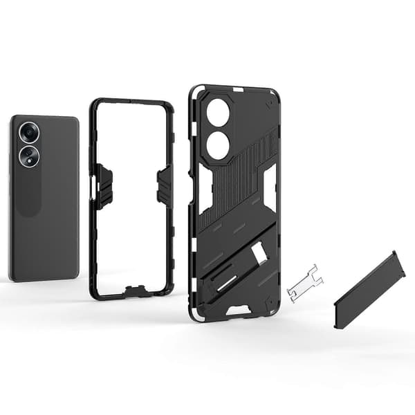 Til Oppo A58 4g Deksel Pc+tpu Støtsikkert Stativ Telefondeksel Orange
