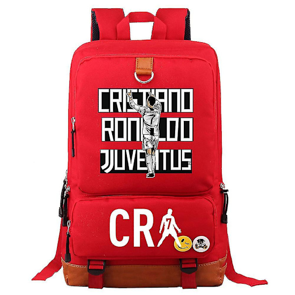 Cr7 Menns uformelle datamaskinryggsekk for tenåringer, bærbar reiseryggsekk i svart, ideell for studenter, skolesekk for reiser, Daily Mochilas 10