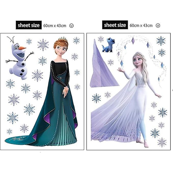 XXL Frozen Disney Frozen seinäkoristeet irrotettava olohuone Elsa seinäkoriste