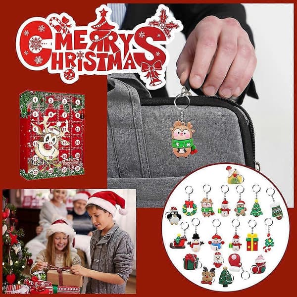 Joulu avaimenperä Countdown Blind Box 24 päivän adventtikalenteri Countdown Resin