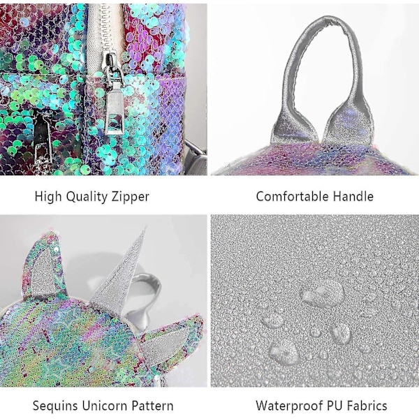 Tjejer Paljetter Ryggsäck, Unicorn Ryggsäck Tjej Paljetter Skolväska För Tjejer,mode Och Slitstark Reseryggsäck För Barn,Flickor Style2