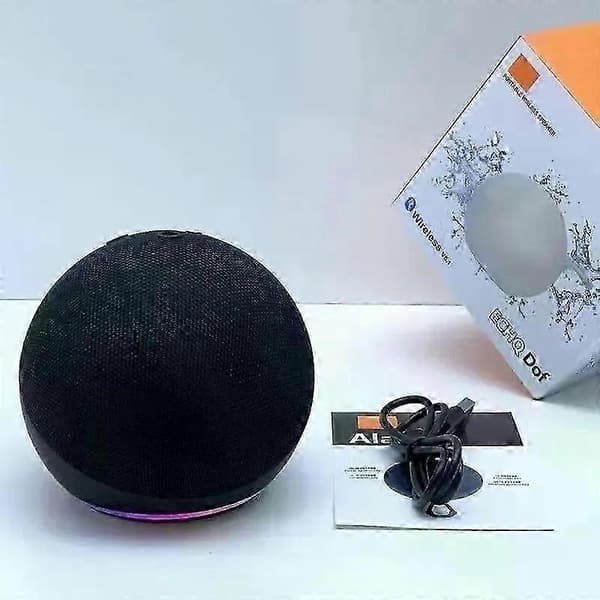 Liten Bluetooth-högtalare Echo Dot 5:e Utomhus Trådlös Bluetooth Generation Mini RGB Högtalare Hem Subwoofer 25-26s Black