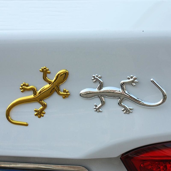 Lizard Gecko Bil klistremerker Plast Abs Bil Truck klistremerke Dekaler Galvanisering Decal Badge Emblem Dekor Biltilbehør Engros| | 2Pcs