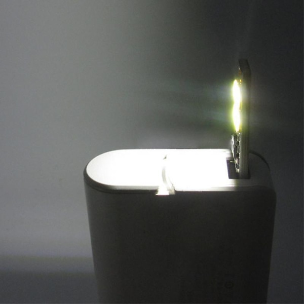 2 stk Bærbar Mini Dobbeltsidet Usb Led Lys Touch Switch Dæmpbar Natlamper Laptop Pc Bil Interiør Læsning Varm Hvid Lampe| | White
