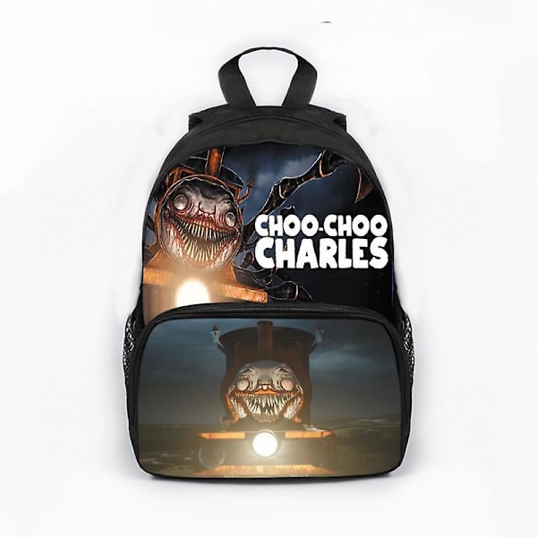 2023 Ny Choo-choo Charles Train Game Skoletaske til folkeskoleelever Polyester kreativ taske til børn 3