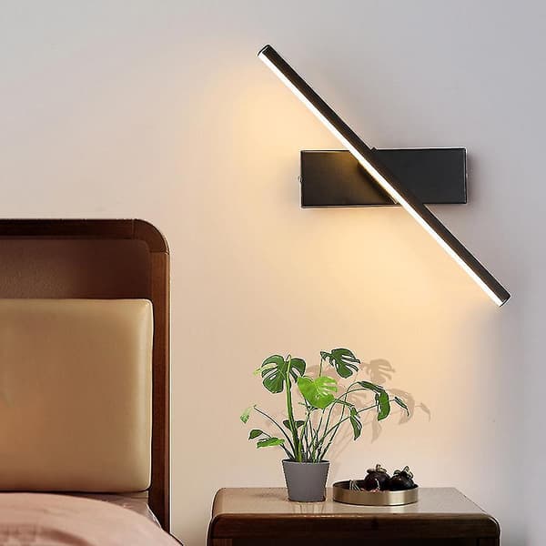 Moderne LED Vegglampe - Stilig Sort og Hvit Design