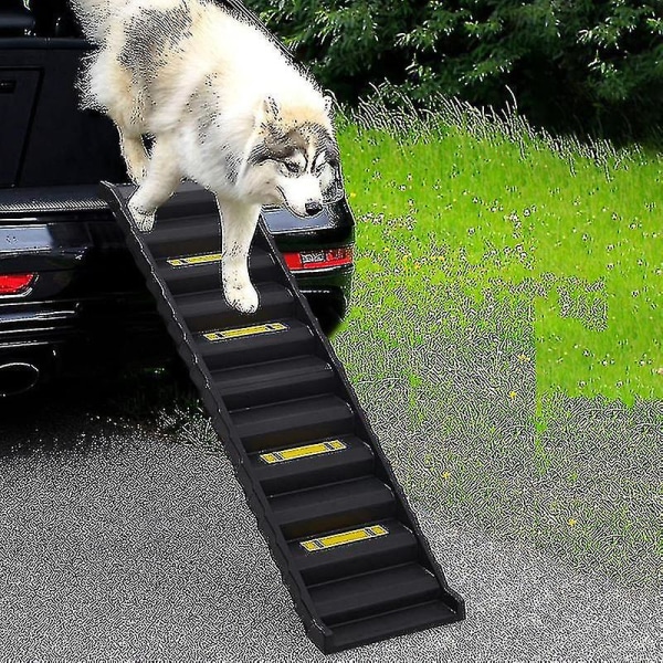 Svart hopfällbar bärbar hundtrappa för husdjur Ramp-yvan