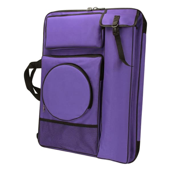 A4 Kunstmappe, Kunstnertaske, Stor Bæretaske til Tegnebræt Purple