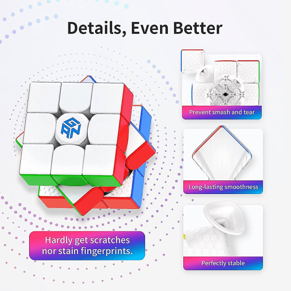 3x3 Magnetisk Speed Cube Stickerless Magic Cube Stickerless Cube Frosted Surface