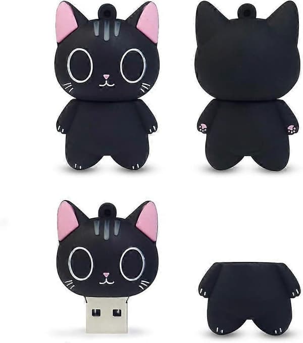 Clusb 32go katt, USB-minne i silikon (32go, katt)