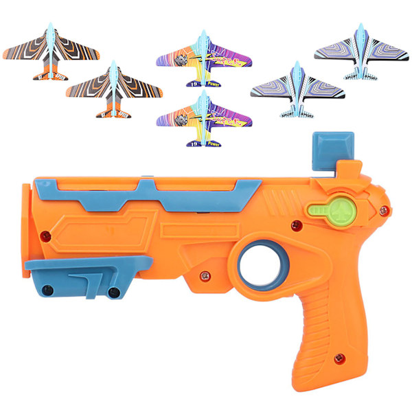 Toy Airplane Catapult Bubble Airplane Shooting Game Outdoor Toy Födelsedagspresent Orange One Size
