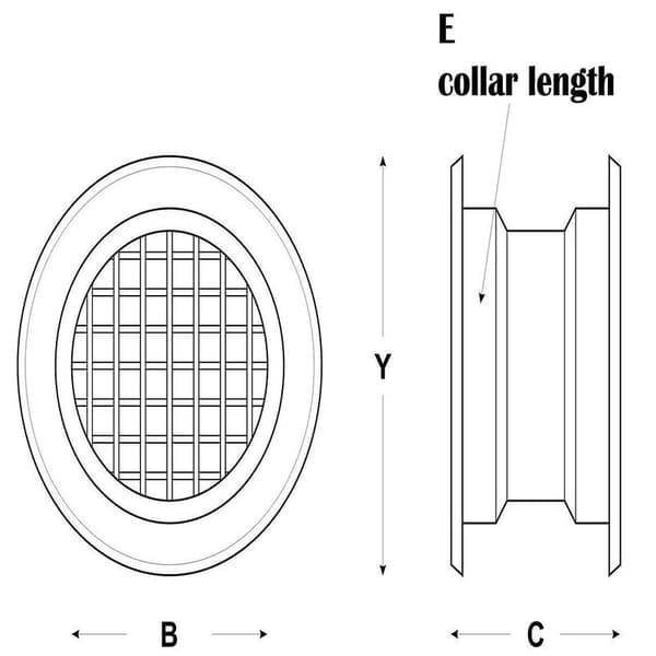 Mini Cirkel Krage Luftventil Gitter Dörr Ventilationshål Skydd 4st 11 Färger