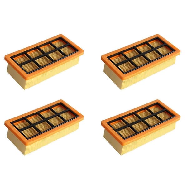 4X Filter 6.415-953.0 til Karcher AD 2, AD 3.000, AD3.200, AD 3 Premium Pejs, AD 4 Premium Robot -XN Gul