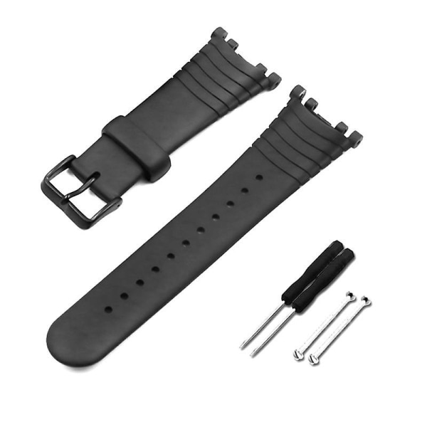 Blød silikone urrem Armbåndsarmbånd erstatning for Suunto Vector Smart Watch tilbehør Black
