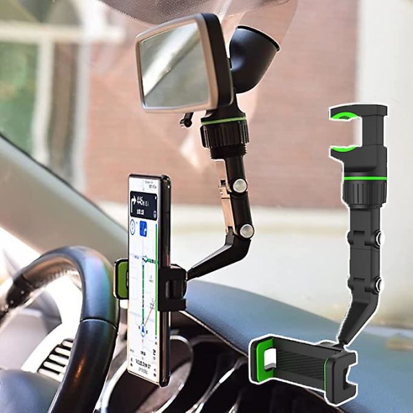 360 grader roterbar biltelefonholder Bil bakspeilsete Hengende klipsbrakett Telefonstativ Bilinteriørtilbehør| | Green 2
